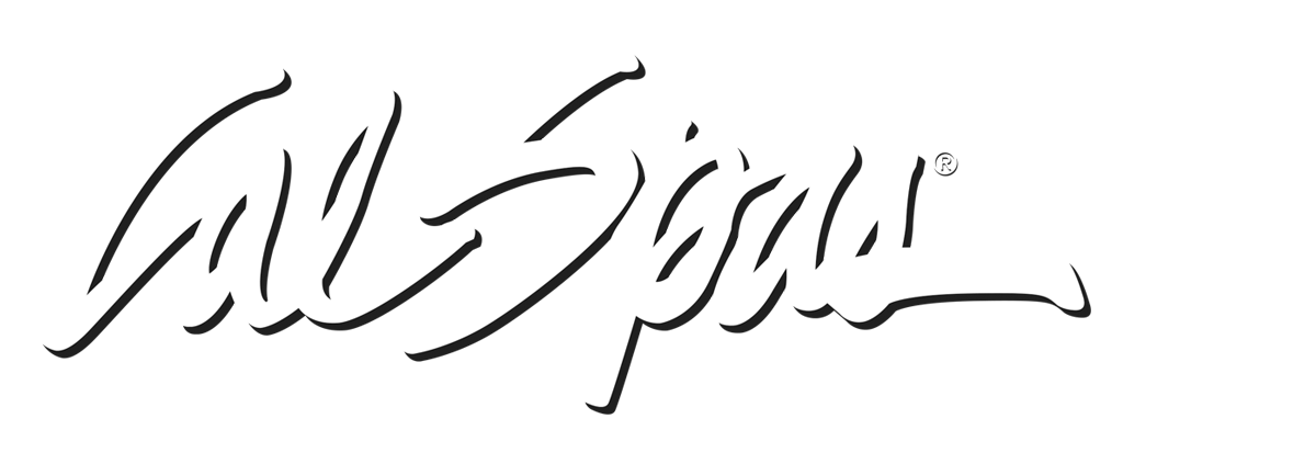 Calspas White logo hot tubs spas for sale Lake Elsinore